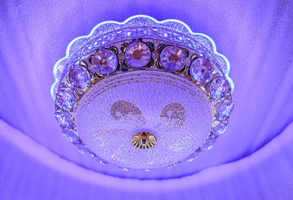 Swanart Round Chandelier for Living Room Modern Crystal Ceiling Light Lamp - Swanart