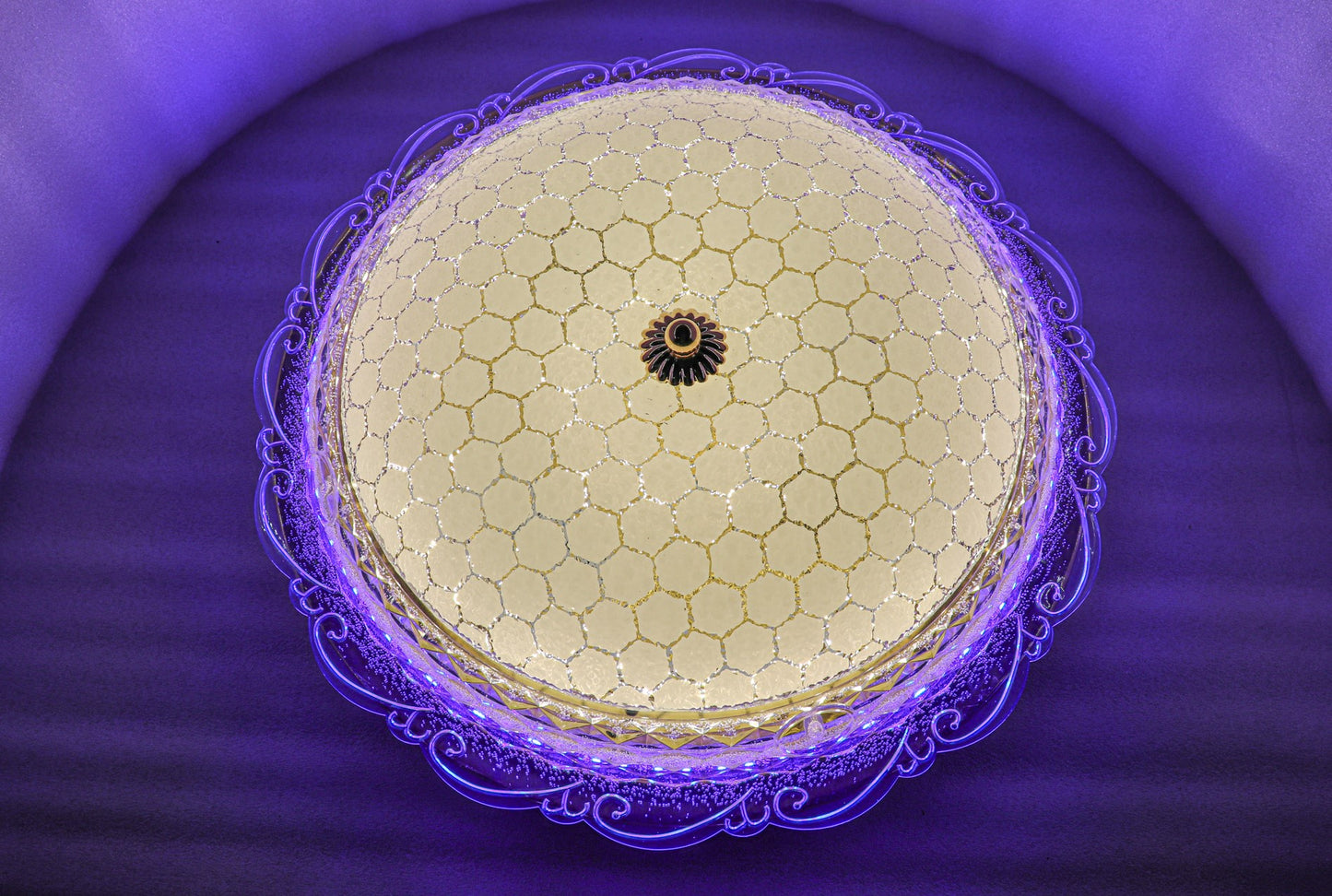 Swanart Chandelier Ceiling Round Light 16 inch (Multicolor) ( with Bluetooh System) 1004-400