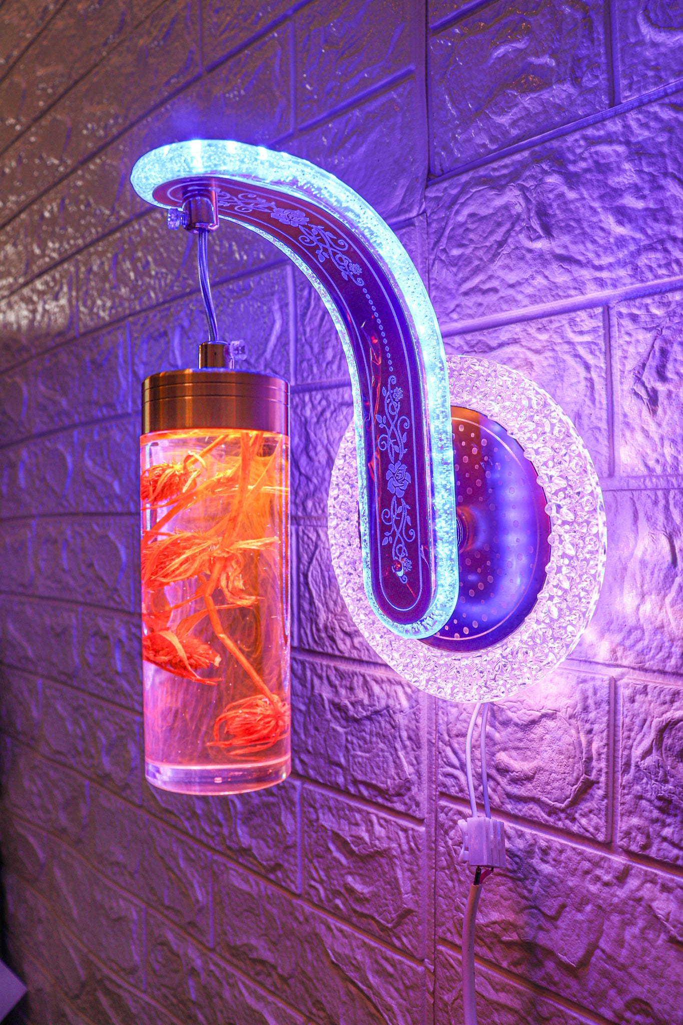 Swanart wall lights with sleek, modern design illuminating a stylish interior wall for contemporary lighting decor.