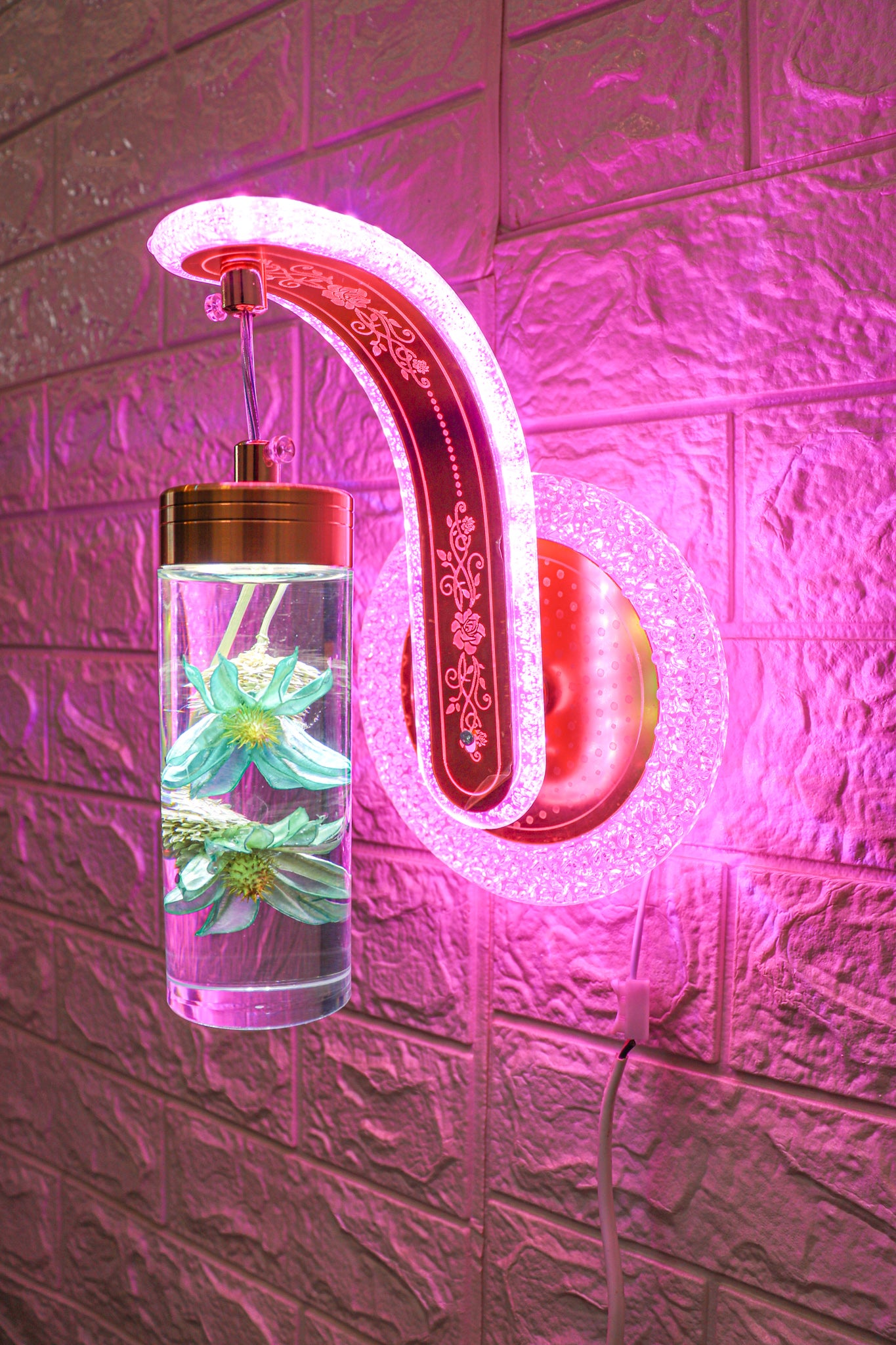Swanart Floral Bliss wall light featuring vibrant multi-color flower design for modern home decor lighting.
