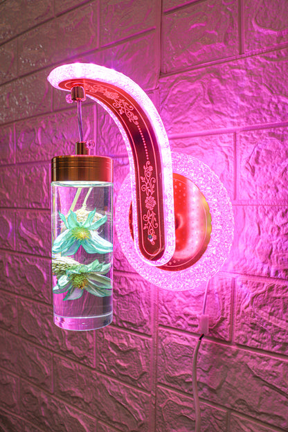 Swanart Floral Bliss wall light featuring vibrant multi-color flower design for modern home decor lighting.