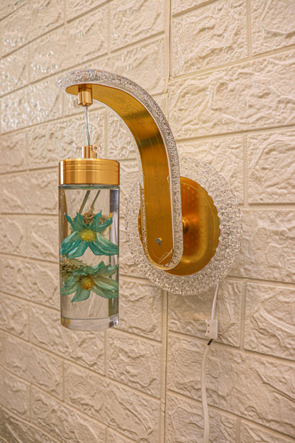 Swanart Floral Bliss wall light with vibrant multi-color flower design, modern home decor lighting fixture.
