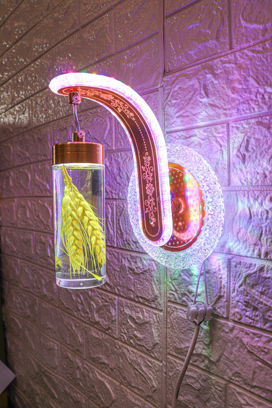 Swanart floral LED wall light with multi-color flower design, decorative wall fixture for enhancing home ambiance and floral elegance