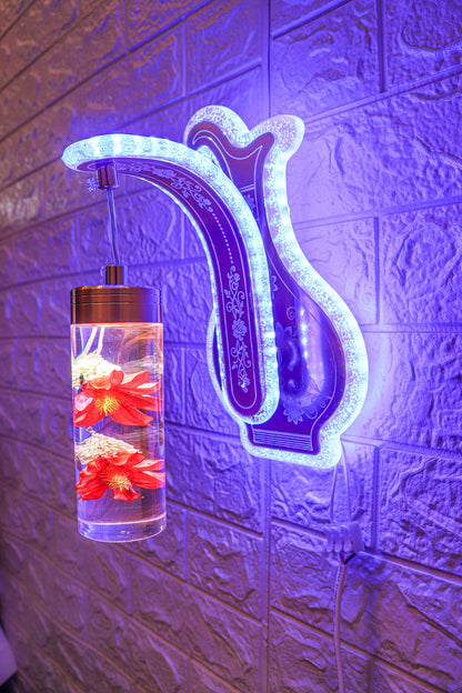 Swanart Spectacular Flower Medley wall sconce with multicoloured LED lights, decorative floral design for stylish interior decor