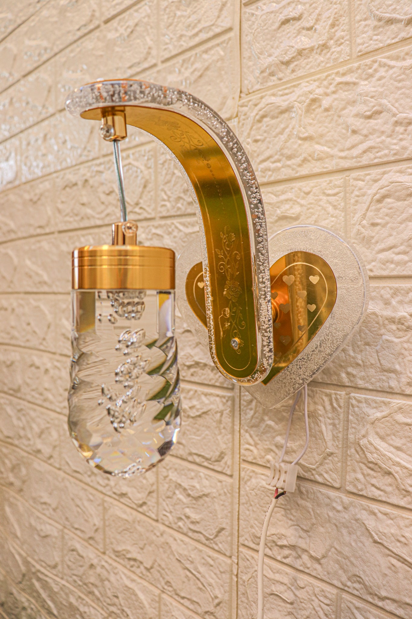 Swanart multi-color flower LED wall light with floral design, adding artistic elegance to home decor.
