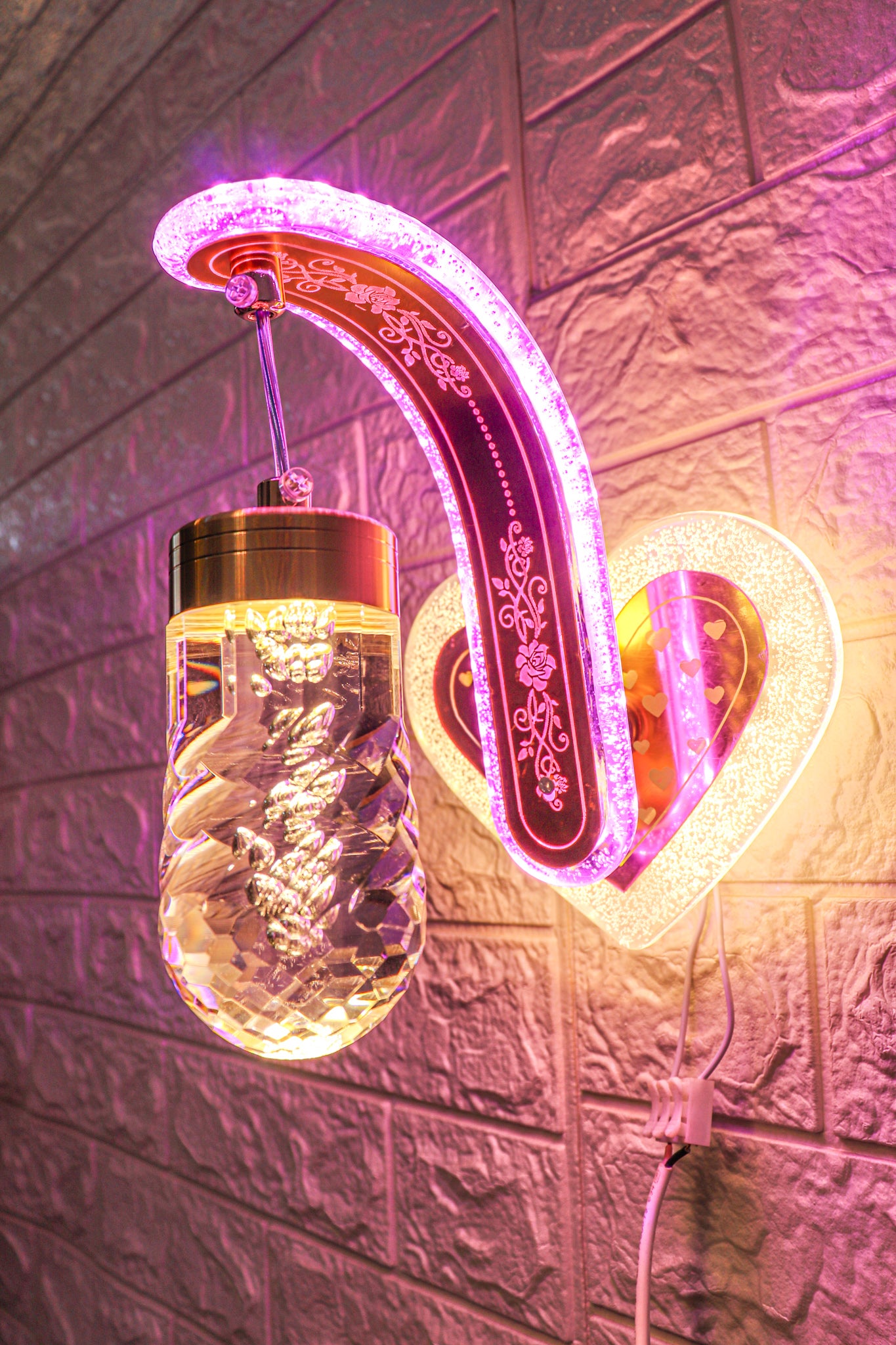 Swanart floral LED wall light featuring multicolour flower design, perfect for enhancing home ambiance with elegant floral decor.
