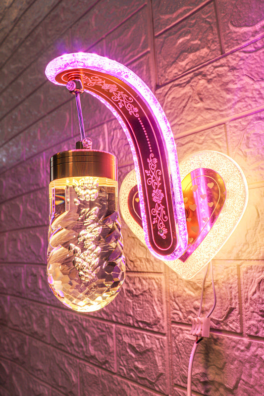 Swanart floral LED wall light featuring multicolour flower design, perfect for enhancing home ambiance with elegant floral decor.