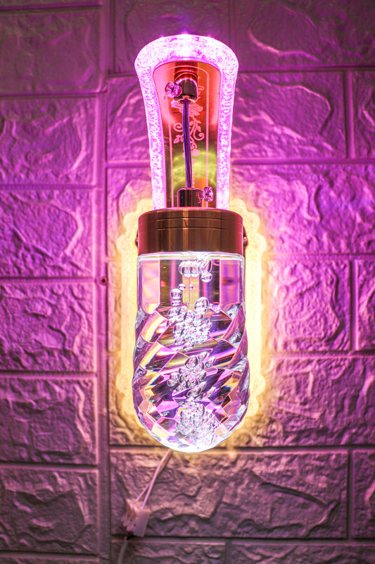 Swanart Wall Light W313 mounted on a wall, featuring a sleek modern design with a white finish and ambient lighting.