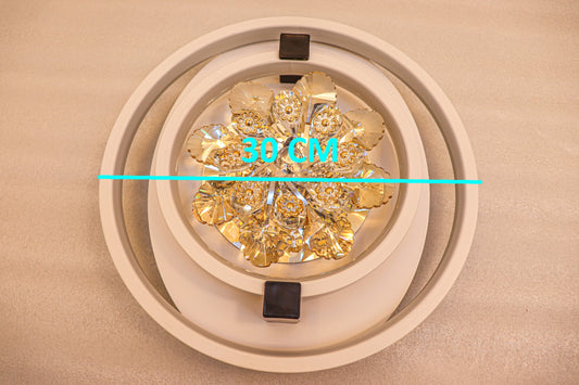 Swanart Colorful LED Crystal Flower - Rotating Light Display, Elegant Decoration for Any Room - Swanart