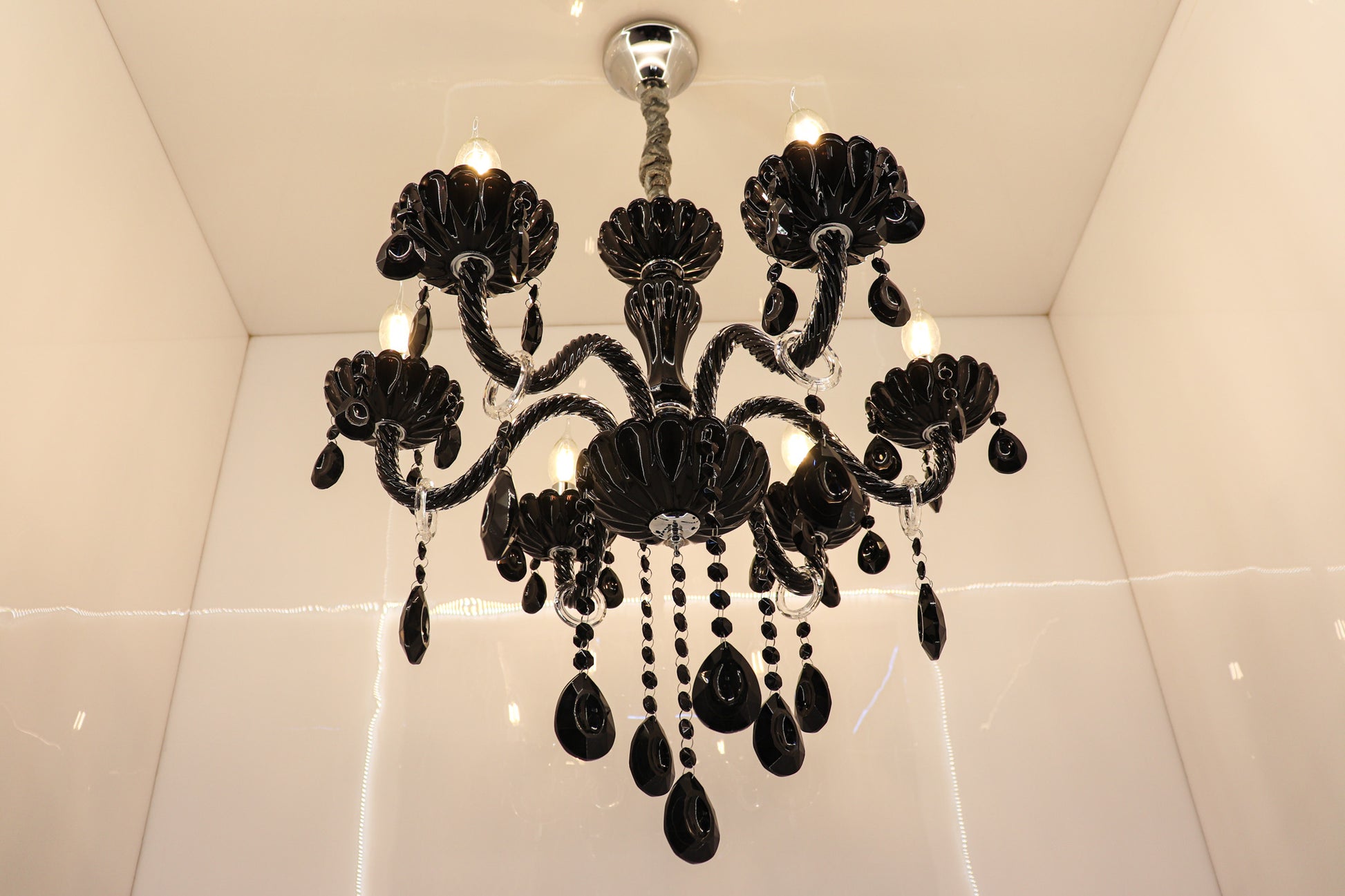 Swanart Gothic Glamour with the Black Crystal Chandelier - Swanart