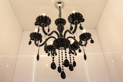 Swanart Gothic Glamour with the Black Crystal Chandelier - Swanart