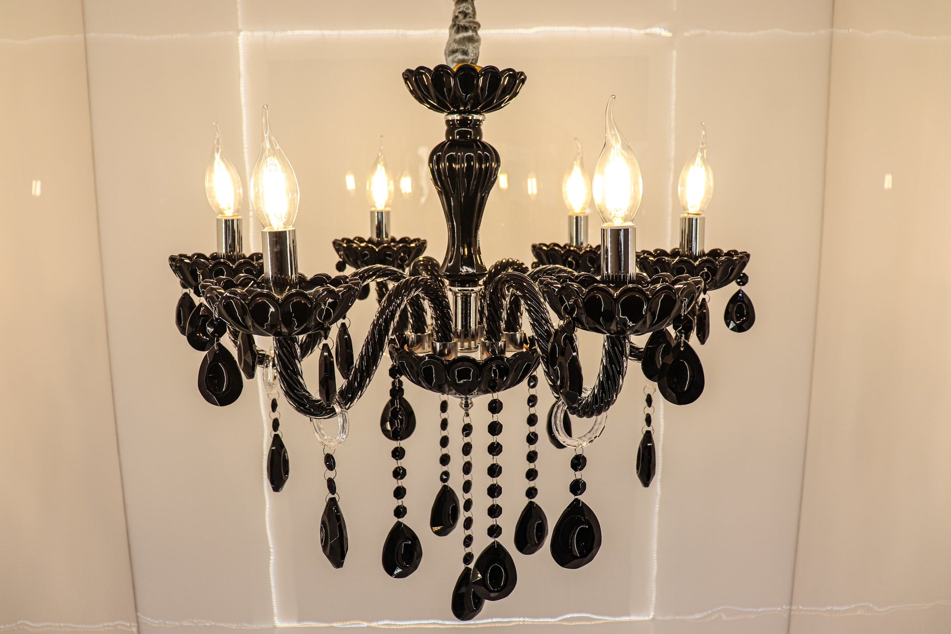 Swanart Gothic Glamour with the Black Crystal Chandelier - Swanart