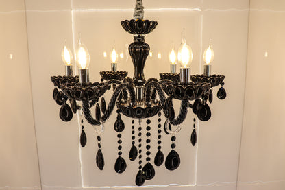 Swanart Gothic Glamour with the Black Crystal Chandelier - Swanart