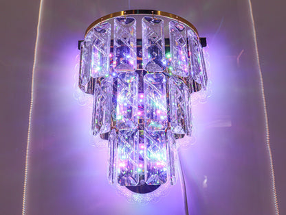 Enchanting Multicolor Crystal Wall Sconce – Vibrant Lighting Fixture - Swanart