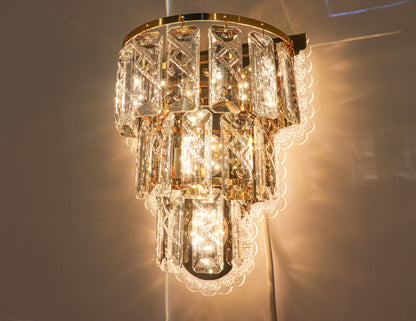 Enchanting Multicolor Crystal Wall Sconce – Vibrant Lighting Fixture - Swanart