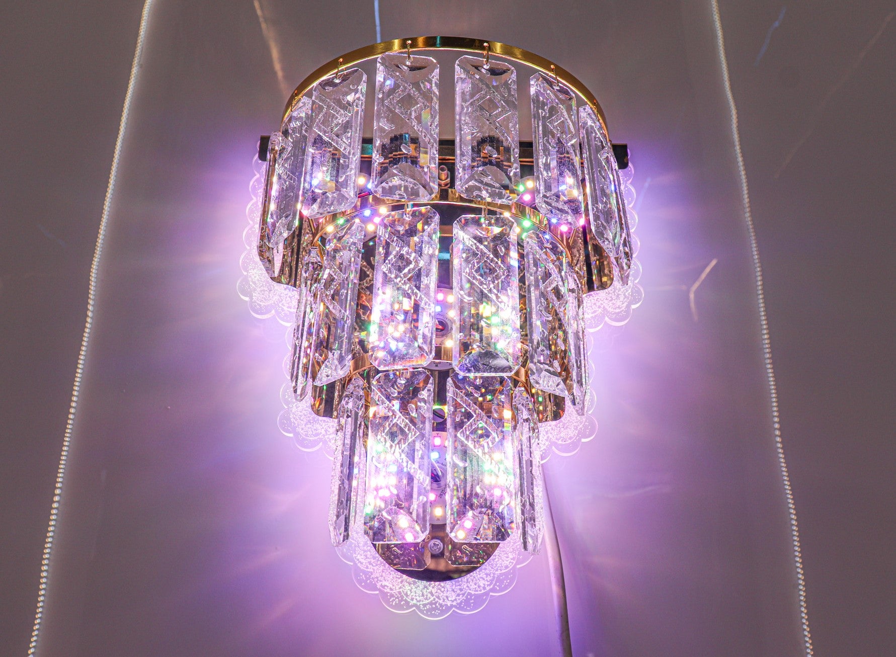 Enchanting Multicolor Crystal Wall Sconce – Vibrant Lighting Fixture - Swanart