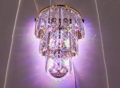 Enchanting Multicolor Crystal Wall Sconce – Vibrant Lighting Fixture - Swanart