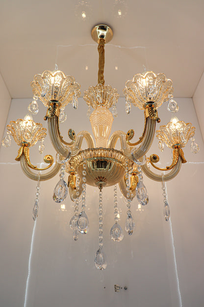 Swanart Venetian Glass Beauty: Italian Chandelier Lighting for a Timeless Ambiance - Swanart