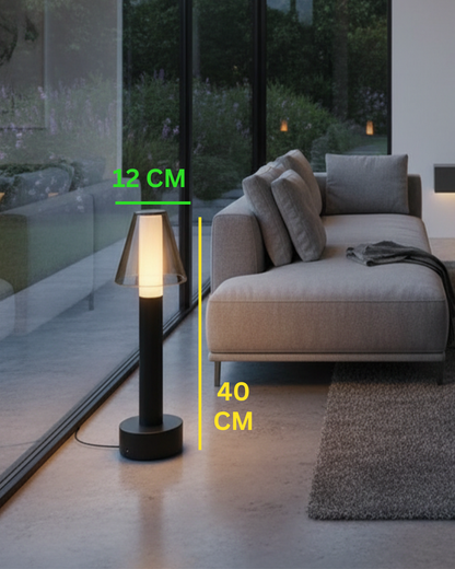 Swanart Outdoor Garden Pathway Light Waterproof LED Bollard Lamp Warm Light Modern Landscape Lighting for Lawn Walkway Patio Yard Decorative Outdoor Lighting
