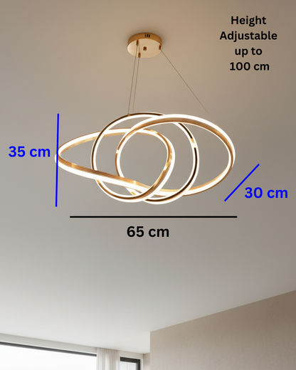 Swanart modern pendant light hanging from ceiling with sleek design, ideal for stylish home lighting.
