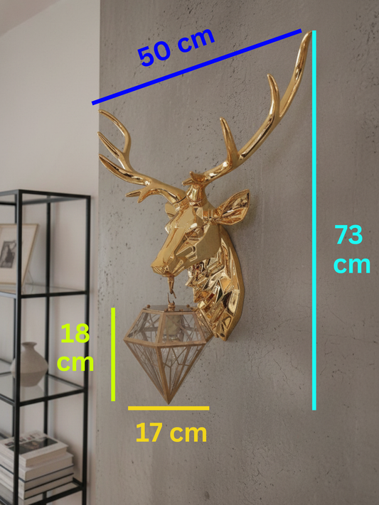 Swanart Alpha Stage Wall Sconces | Rustic Deer Wall Light for Bedroom, Living Room, Hallway, Kitchen & Dining Area - Swanart