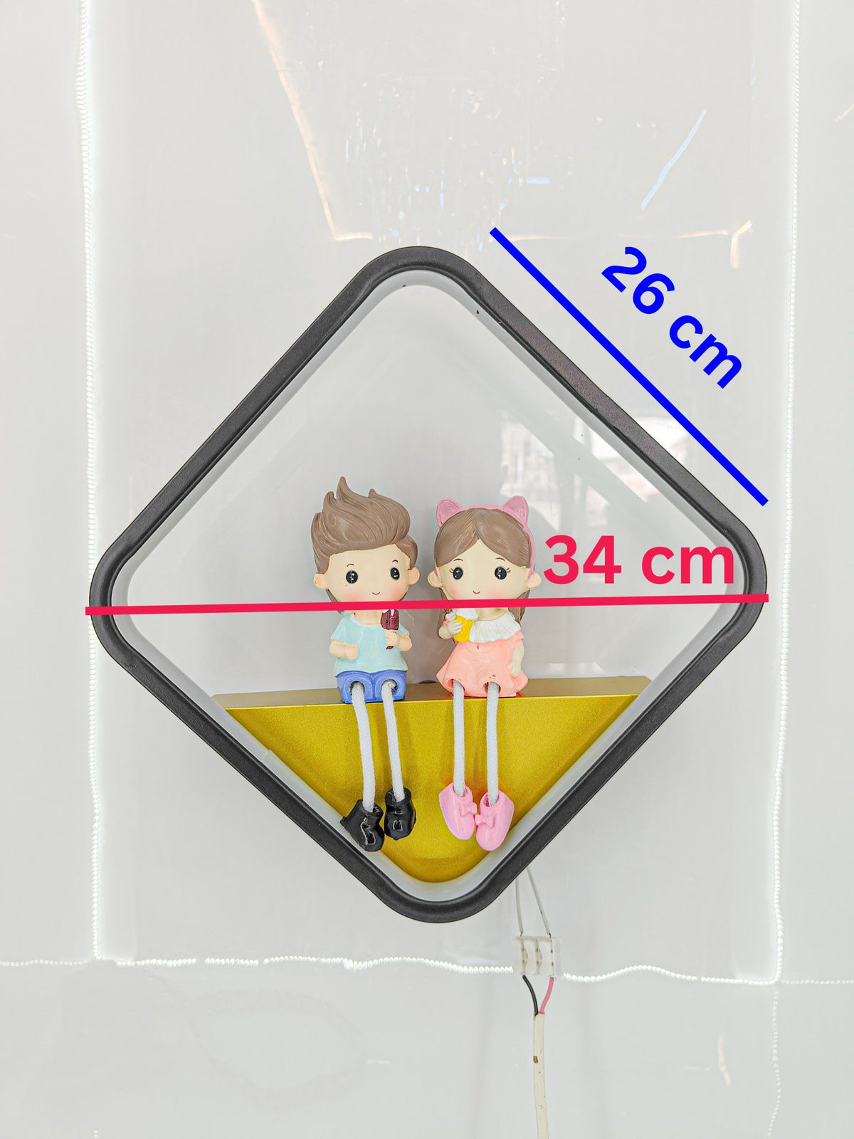 Swanart cute couple kids' night light featuring a boy and girl figurine with soft LED glow for nursery or bedroom decor.