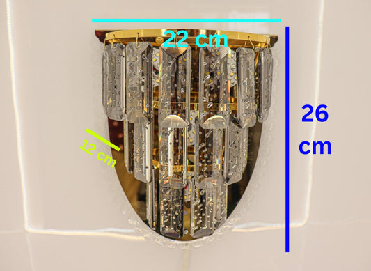 Elegant Black Crystal Wall Sconce – Luxurious Lighting Fixture - Swanart