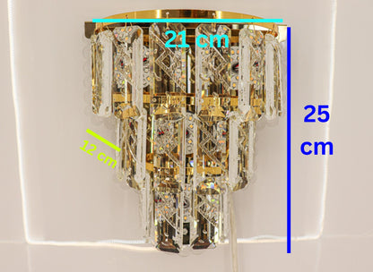 Enchanting Multicolor Crystal Wall Sconce – Vibrant Lighting Fixture - Swanart