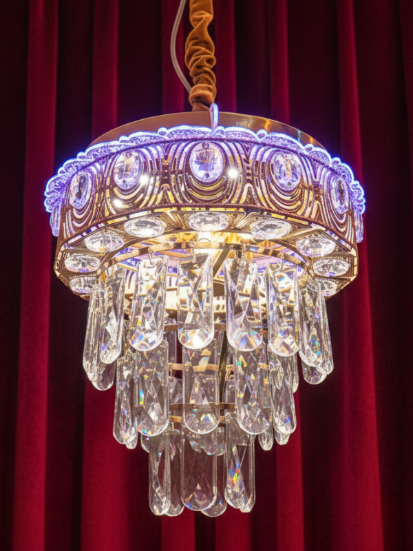 Swanart Modern Bluetooth-Enabled Crystal Pendant Light with Dynamic Rotation Feature - Swanart