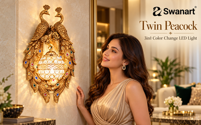 Exquisite Peacock Wall Sconce Royal Crystal Lighting - Swanart