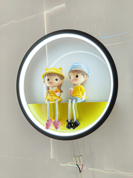 Swanart Charming Kids' Night Light - Adorable Boy and Girl Figurine Lamp - Soft LED Glow for Nursery, Bedroom Decor - Perfect Children's Night Lamp for Comfort and Style - Swanart