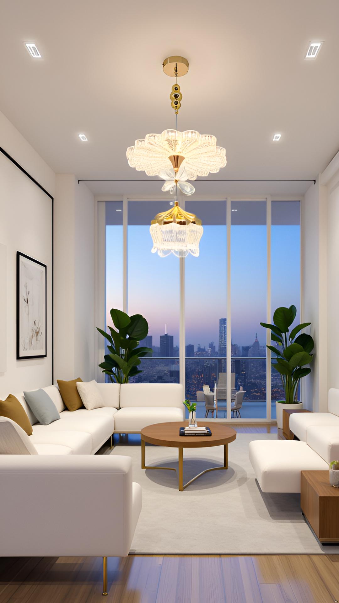 swanart Modern Luxury Crystal Chandelier Pendant Light Fixture with Gold Finish, Adjustable Height Ceiling Lamp for Dining Room, Bedroom, Entryway, Living Room - Elegant Sparkle - Swanart