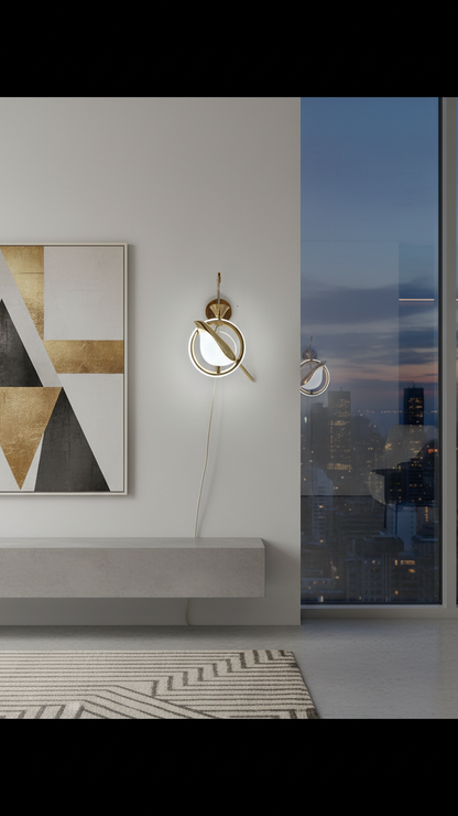 Swanart Modern Bird-Shaped LED Wall Light, Gold and White Sconce with Artistic Design, Energy-Efficient Decorative Lighting for Bedrooms, Living Rooms, and Hallways Stylish Accent Light Fixture