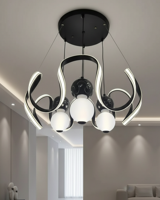 Modern Swanart Hanging Light fixture with sleek design and adjustable cord, suitable for contemporary interior lighting.