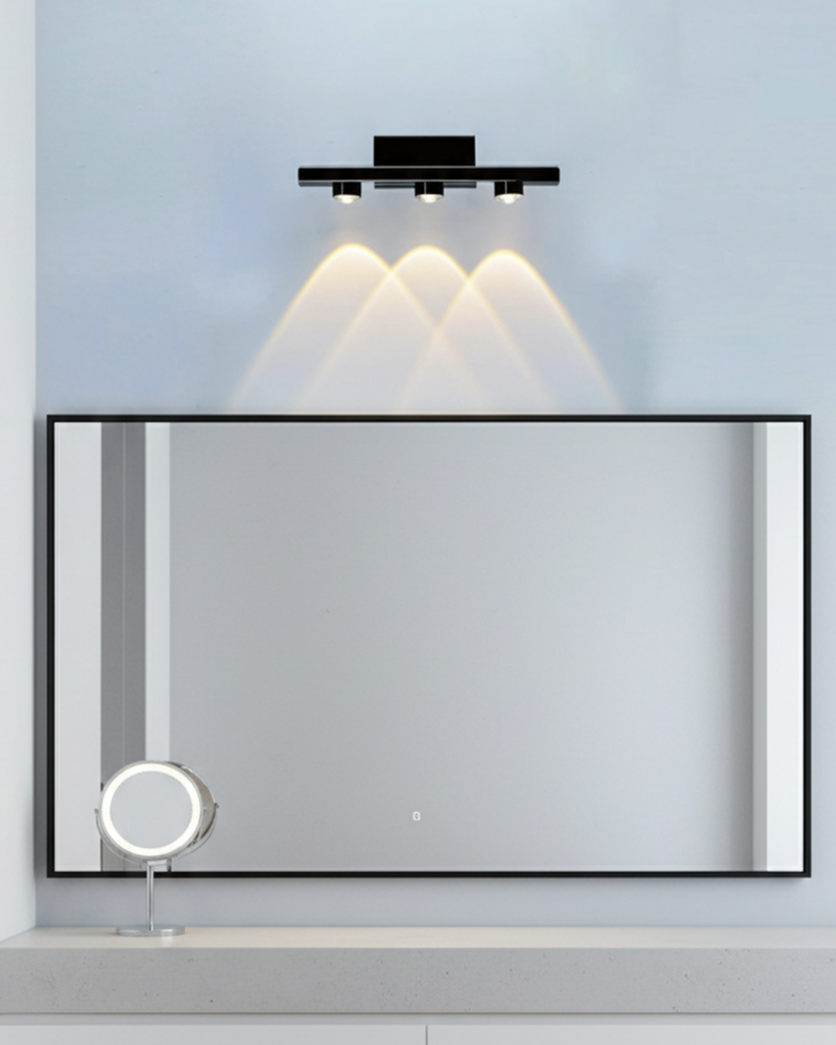 Swanart Modern LED Vanity Mirror Light, 3 Head Wall Light Fixture, Bathroom Mirror Light, Waterproof Wall Lamp, Warm White Lighting for Dressing Table, Makeup Mirror & Bathroom Decor