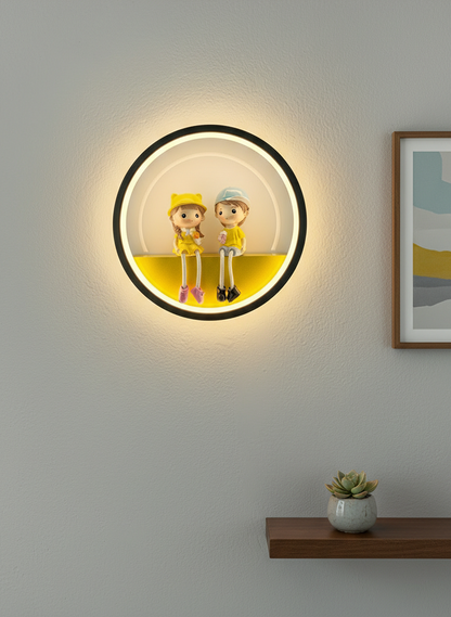 Swanart Charming Kids' Night Light - Adorable Boy and Girl Figurine Lamp - Soft LED Glow for Nursery, Bedroom Decor - Perfect Children's Night Lamp for Comfort and Style - Swanart