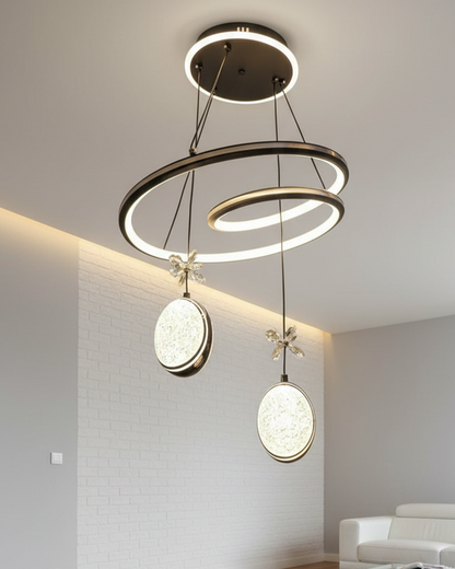 Modern Swanart hanging light fixture with a sleek design, featuring a glowing bulb and stylish cord for contemporary interior decor.