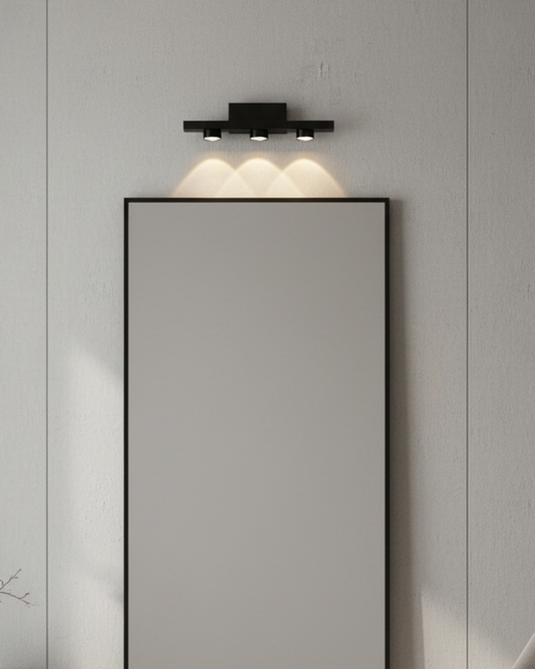 Swanart Modern LED Vanity Mirror Light, 3 Head Wall Light Fixture, Bathroom Mirror Light, Waterproof Wall Lamp, Warm White Lighting for Dressing Table, Makeup Mirror & Bathroom Decor