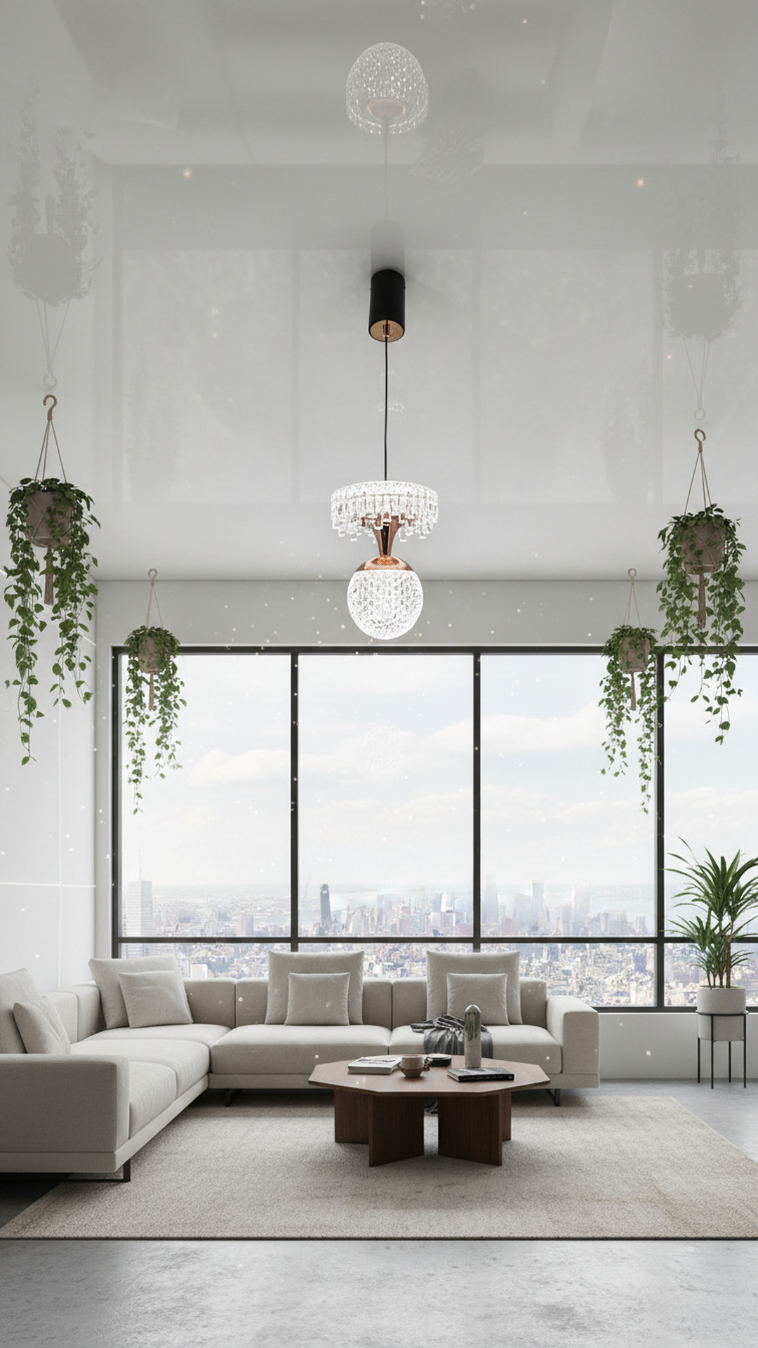 Modern 2-Tier Crystal Pendant Light | Black & Rose Gold Design - Swanart