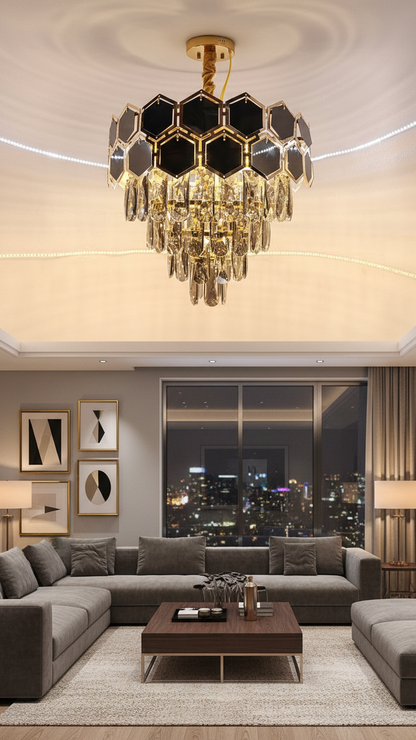 Swanart Stylish Black Crystal Pendant Light CH2021 - Swanart
