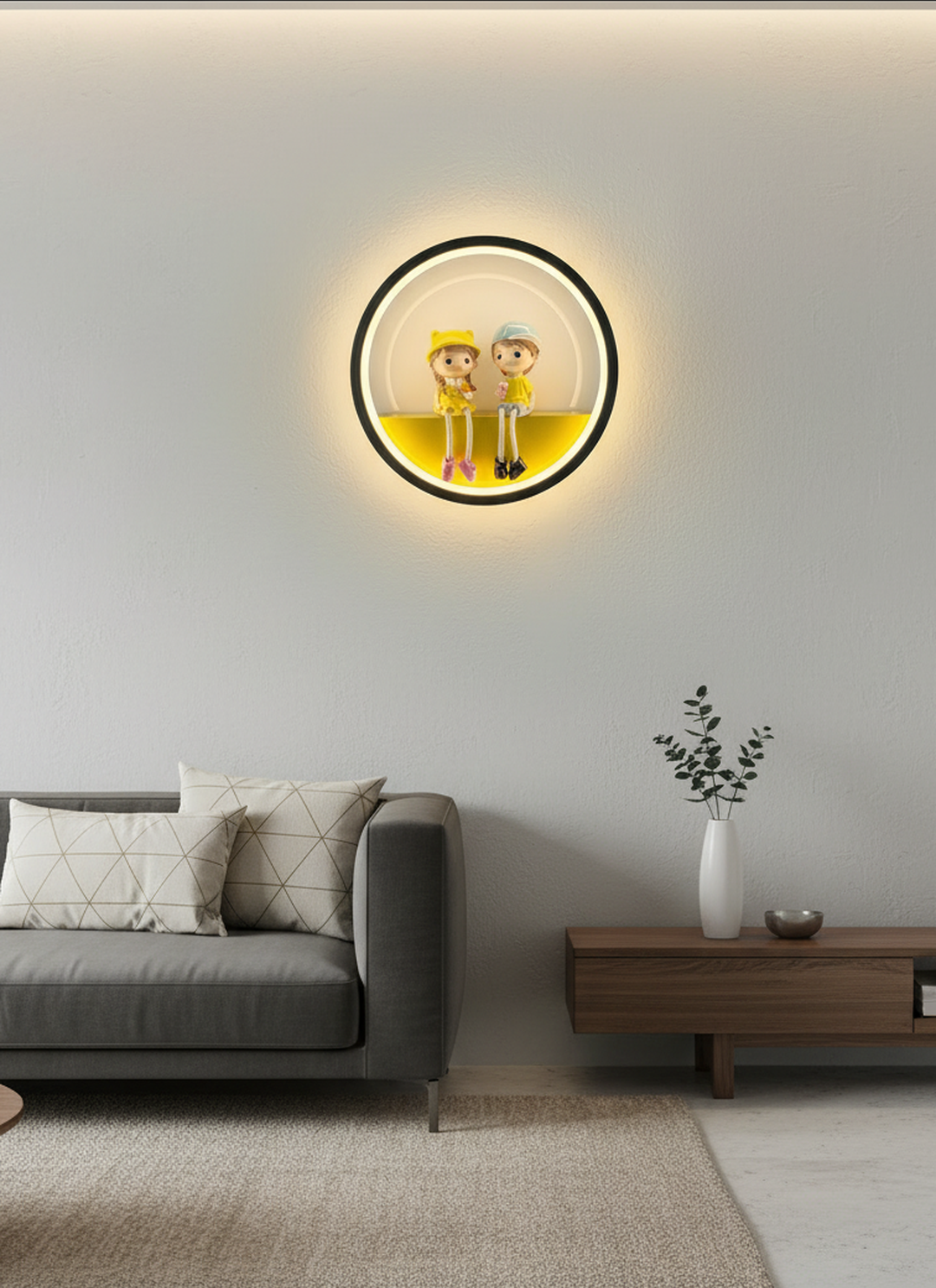 Swanart Charming Kids' Night Light - Adorable Boy and Girl Figurine Lamp - Soft LED Glow for Nursery, Bedroom Decor - Perfect Children's Night Lamp for Comfort and Style - Swanart