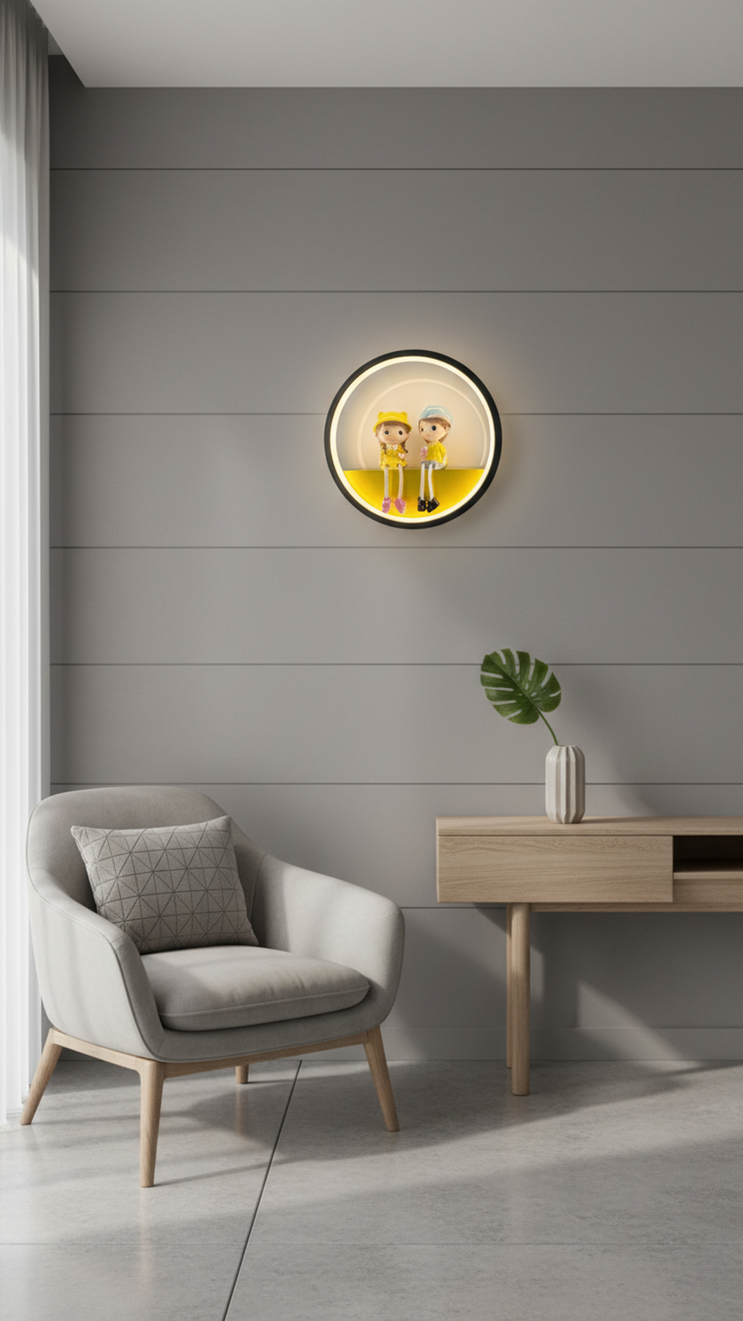 Swanart Charming Kids' Night Light - Adorable Boy and Girl Figurine Lamp - Soft LED Glow for Nursery, Bedroom Decor - Perfect Children's Night Lamp for Comfort and Style - Swanart