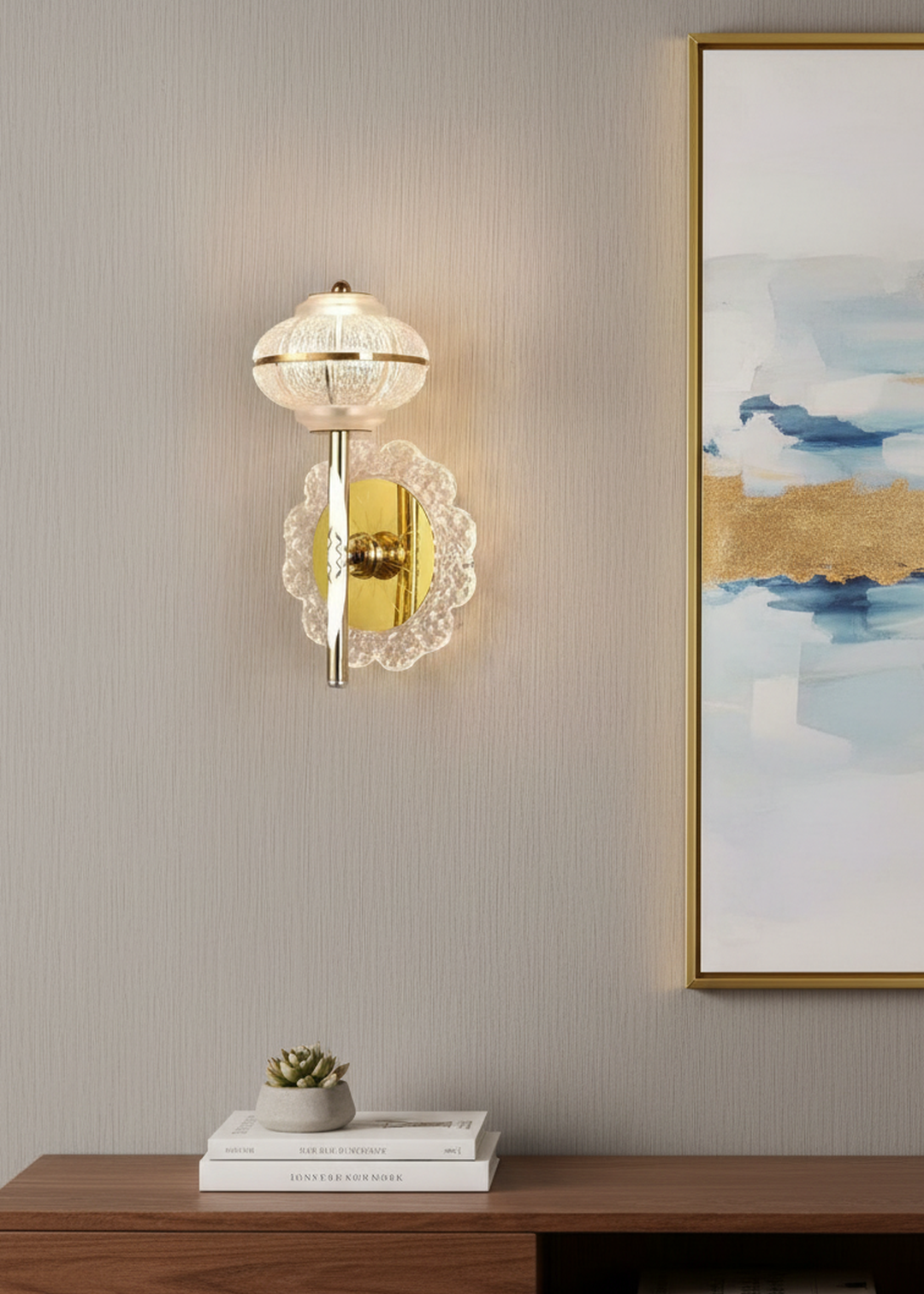 Swanart Wall Light G816 with sleek modern design, mounted on a wall with warm ambient lighting, ideal for home décor.