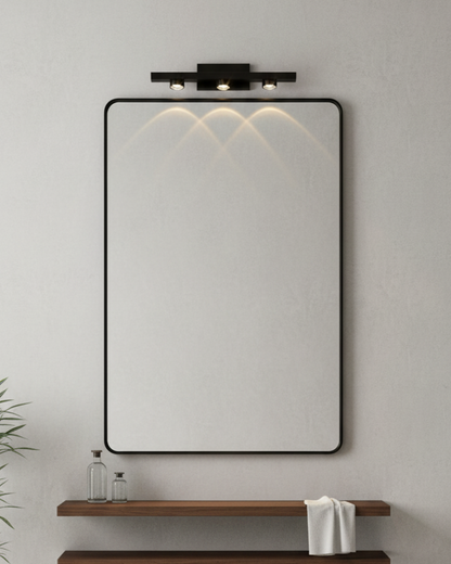 Swanart Modern LED Vanity Mirror Light, 3 Head Wall Light Fixture, Bathroom Mirror Light, Waterproof Wall Lamp, Warm White Lighting for Dressing Table, Makeup Mirror & Bathroom Decor
