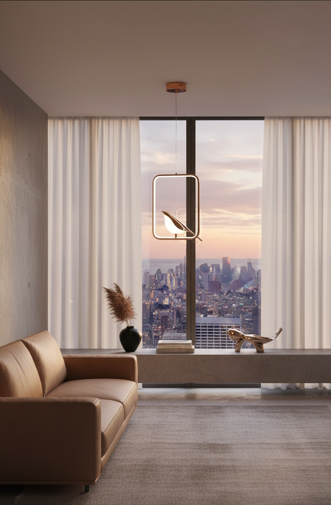 Swanart Metal Chirpy Elegant Pendant Light - Modern Hanging Ceiling Lamp For Home Decor, Dining & Living Room - Swanart