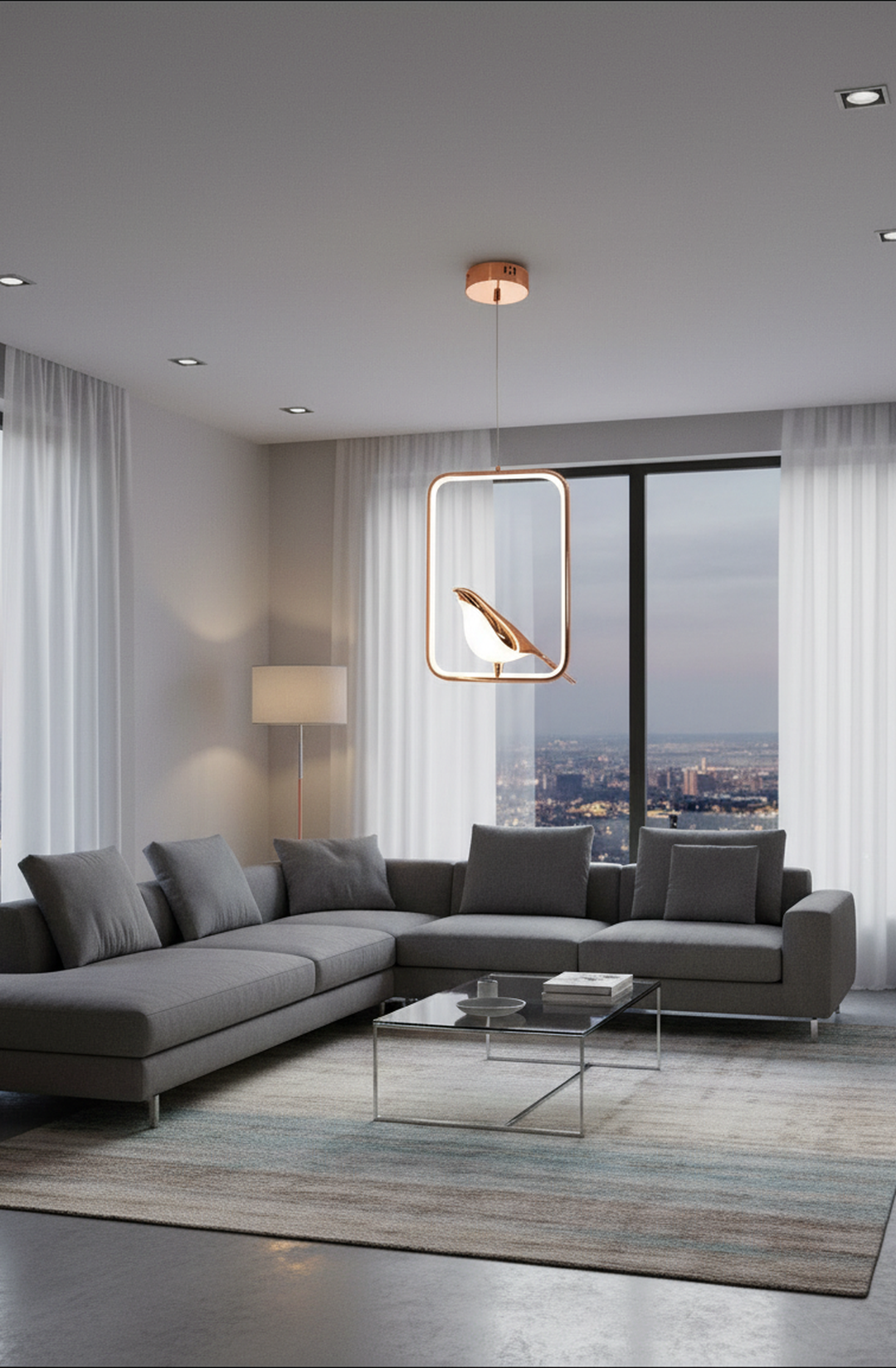 Swanart Metal Chirpy Elegant Pendant Light - Modern Hanging Ceiling Lamp For Home Decor, Dining & Living Room - Swanart