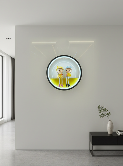Swanart Charming Kids' Night Light - Adorable Boy and Girl Figurine Lamp - Soft LED Glow for Nursery, Bedroom Decor - Perfect Children's Night Lamp for Comfort and Style - Swanart