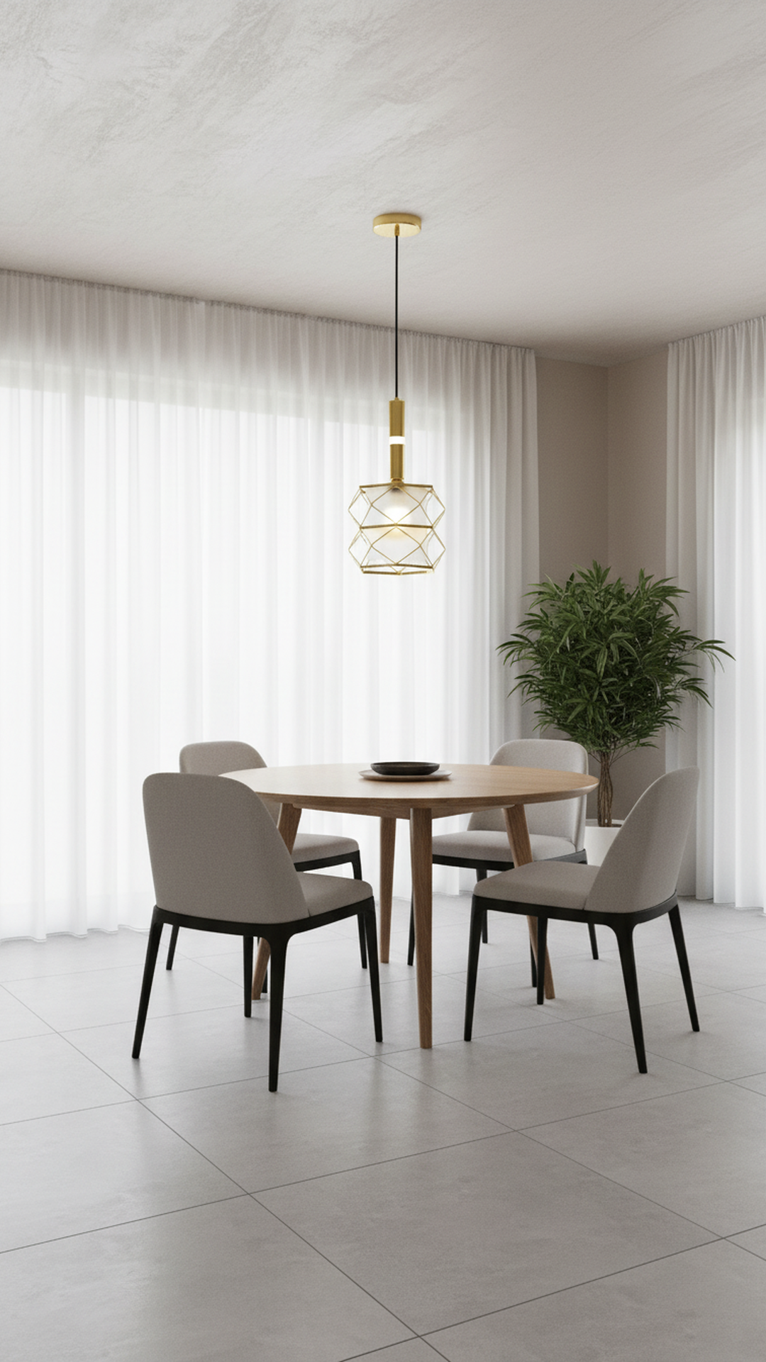 Swanart modern gold geometric pendant light with frosted glass shade, hanging ceiling lamp for kitchen, dining, or living room decor