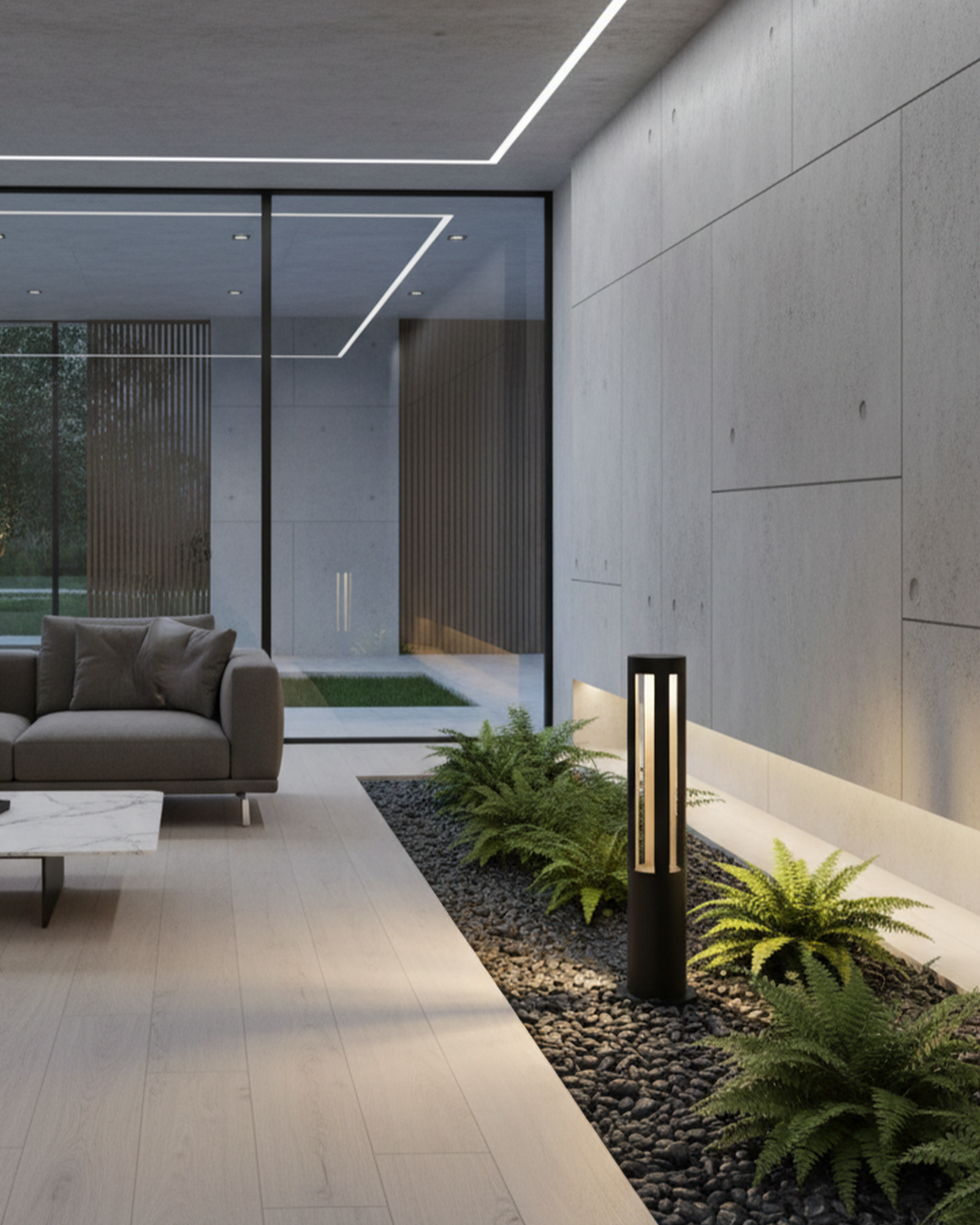 Swanart outdoor LED bollard light with waterproof design, warm white glow, ideal for garden pathway, yard, patio, and driveway lighting.