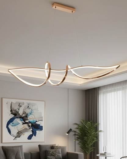 Modern Swanart pendant light with sleek design, featuring a white shade and metal fixture, ideal for contemporary home lighting.